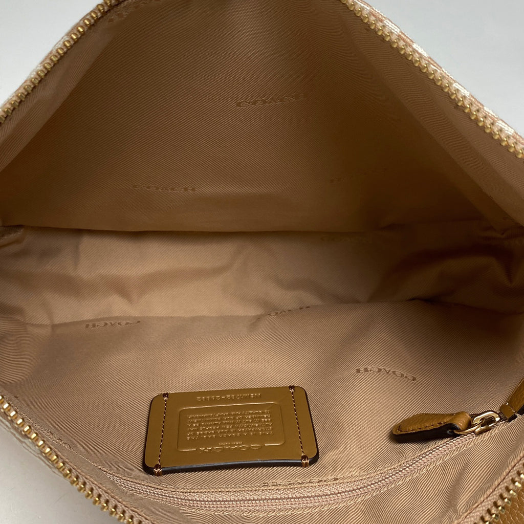 コーチ ロゴ ハンドバッグ 2WAY ショルダーバッグ ハンドバッグ キャンバス ベージュ 28892 レディース 【中古】brbag
