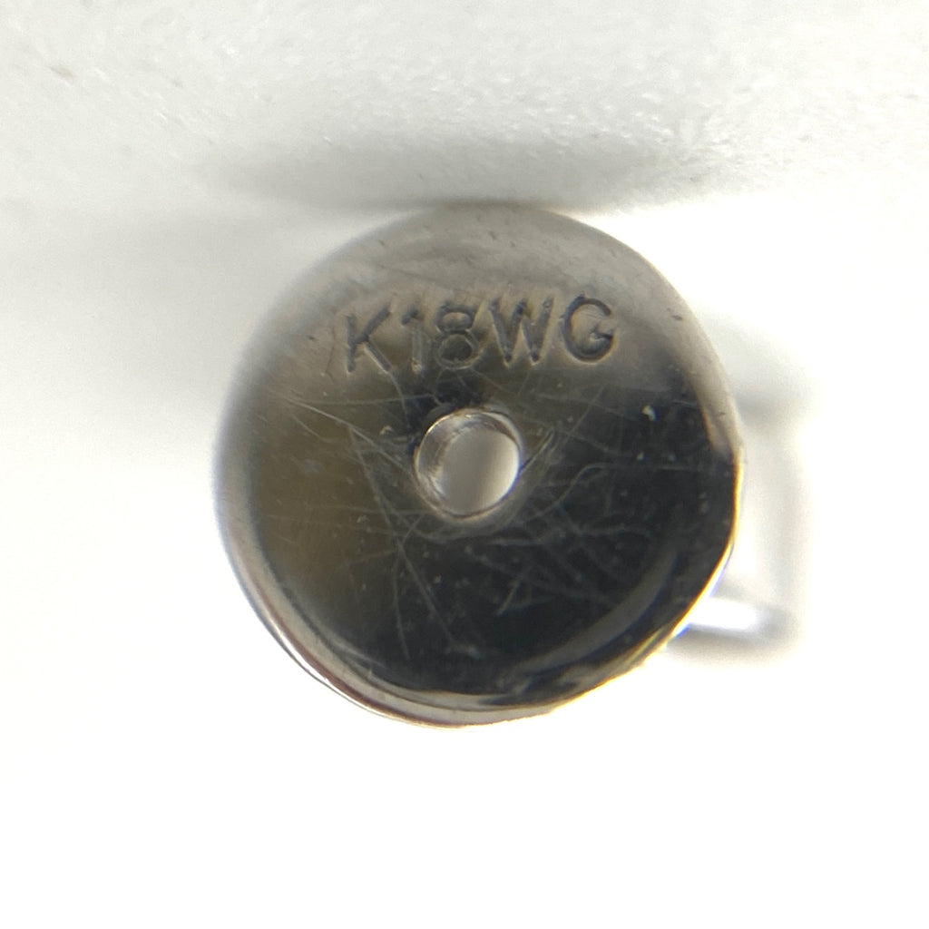 ハートモチーフ デザインピアス WG ホワイトゴールド メレダイヤ ピアス K18 WG ダイヤモンド レディース 【中古】nbjwl