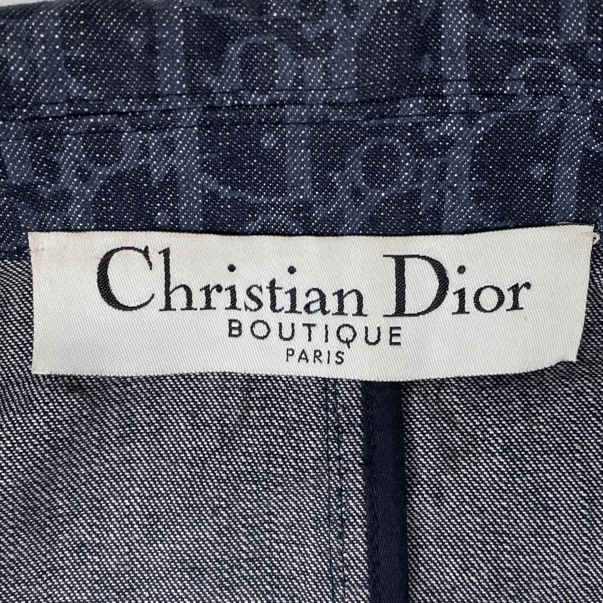 Christian Dior モノグラム　デニムジャケット　トロッター バイセル公式】クリスチャンディオール トロッター柄 デニム