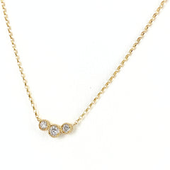 メレダイヤ デザインネックレス YG イエローゴールド ペンダント ネックレス K18 ダイヤモンド レディース 【中古】nbjwl