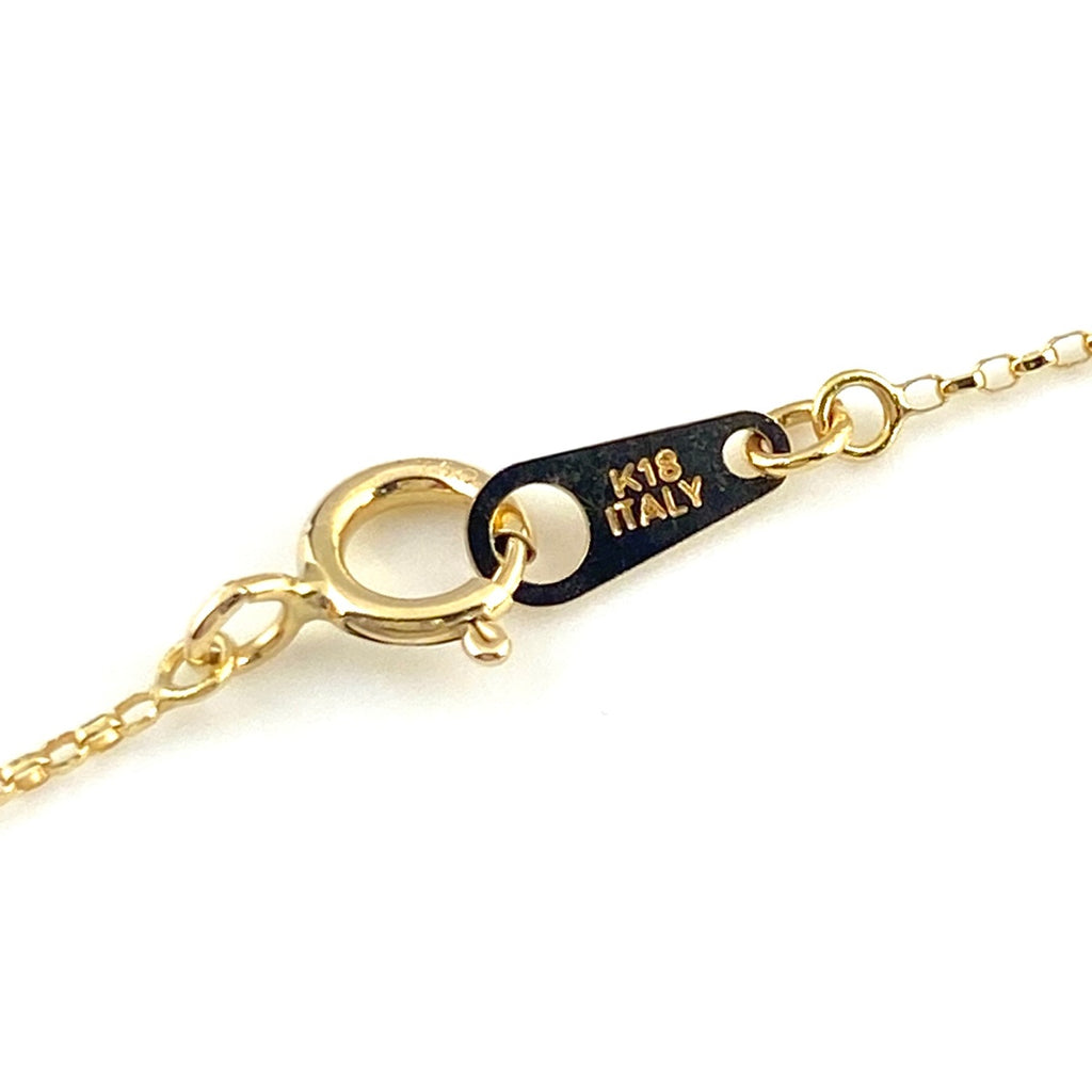 メレダイヤ デザインネックレス YG イエローゴールド ペンダント ネックレス K18 ダイヤモンド レディース 【中古】nbjwl