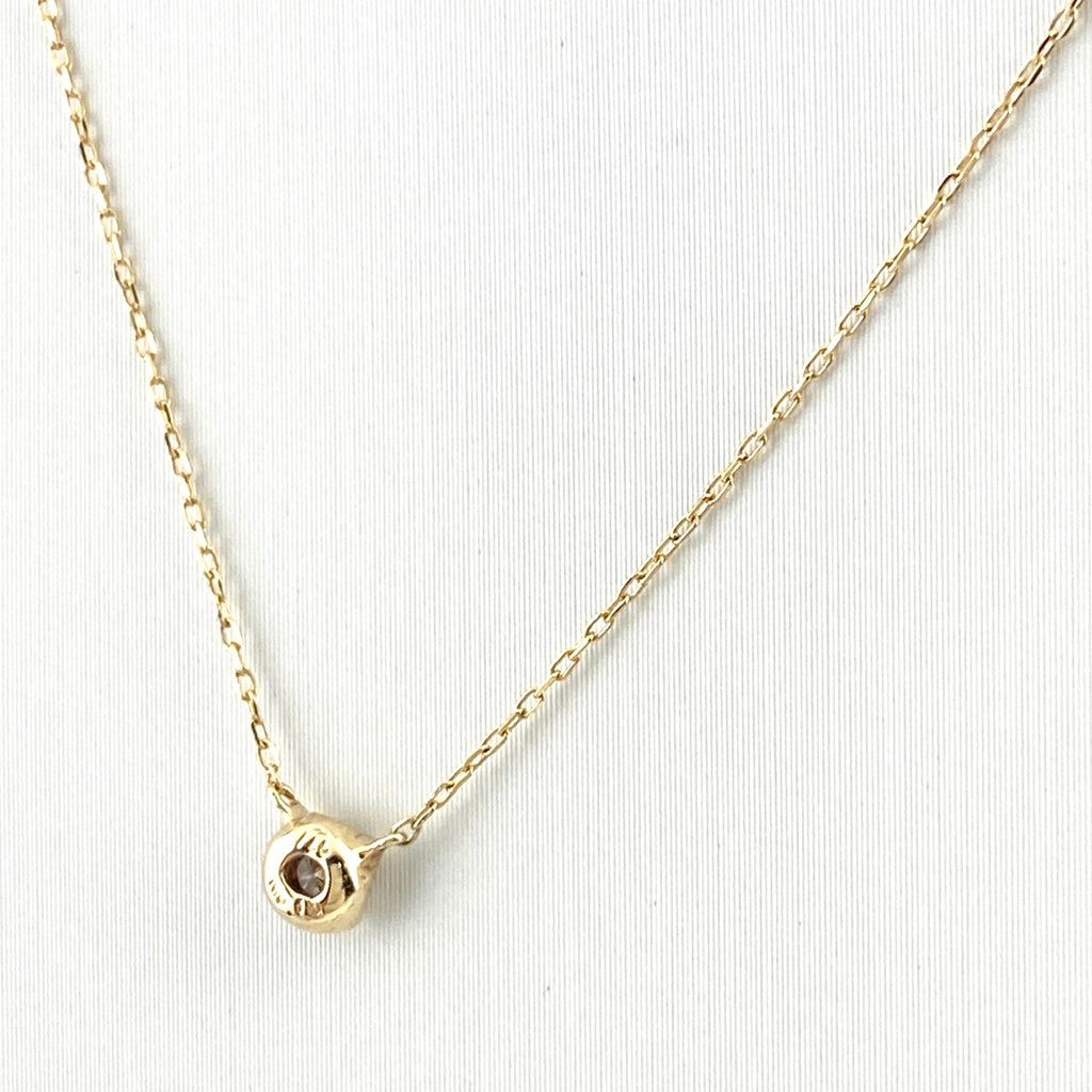 メレダイヤ デザインネックレス YG イエローゴールド ペンダント ネックレス K10 ダイヤモンド レディース 【中古】nbjwl