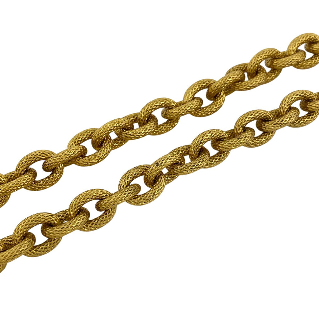 シャネル ココマーク チェーン ネックレス フェイクパール ネックレス GP ゴールド レディース 【中古】bracc