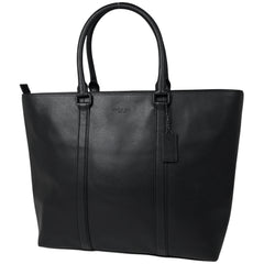 コーチ メトロポリタン トートバッグ メルセデス ベンツ コラボ トートバッグ レザー ブラック 72114G メンズ 【中古】brbag