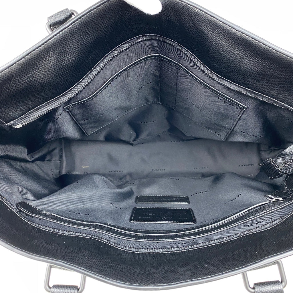 コーチ メトロポリタン トートバッグ メルセデス ベンツ コラボ トートバッグ レザー ブラック 72114G メンズ 【中古】brbag