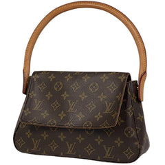 ルイ・ヴィトン ミニ ルーピング 肩掛け ワンショルダー ハンドバッグ ショルダーバッグ モノグラム ブラウン M51147 レディース 【中古】brbag