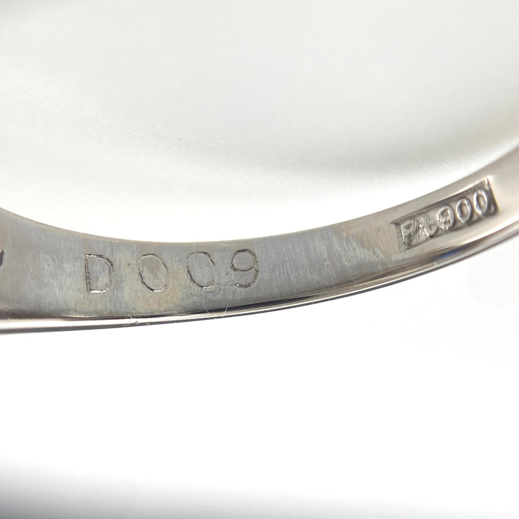 サファイア デザインリング プラチナ 指輪 メレダイヤ リング 9.5号 Pt900 サファイア ダイヤモンド レディース 【中古】nbjwl