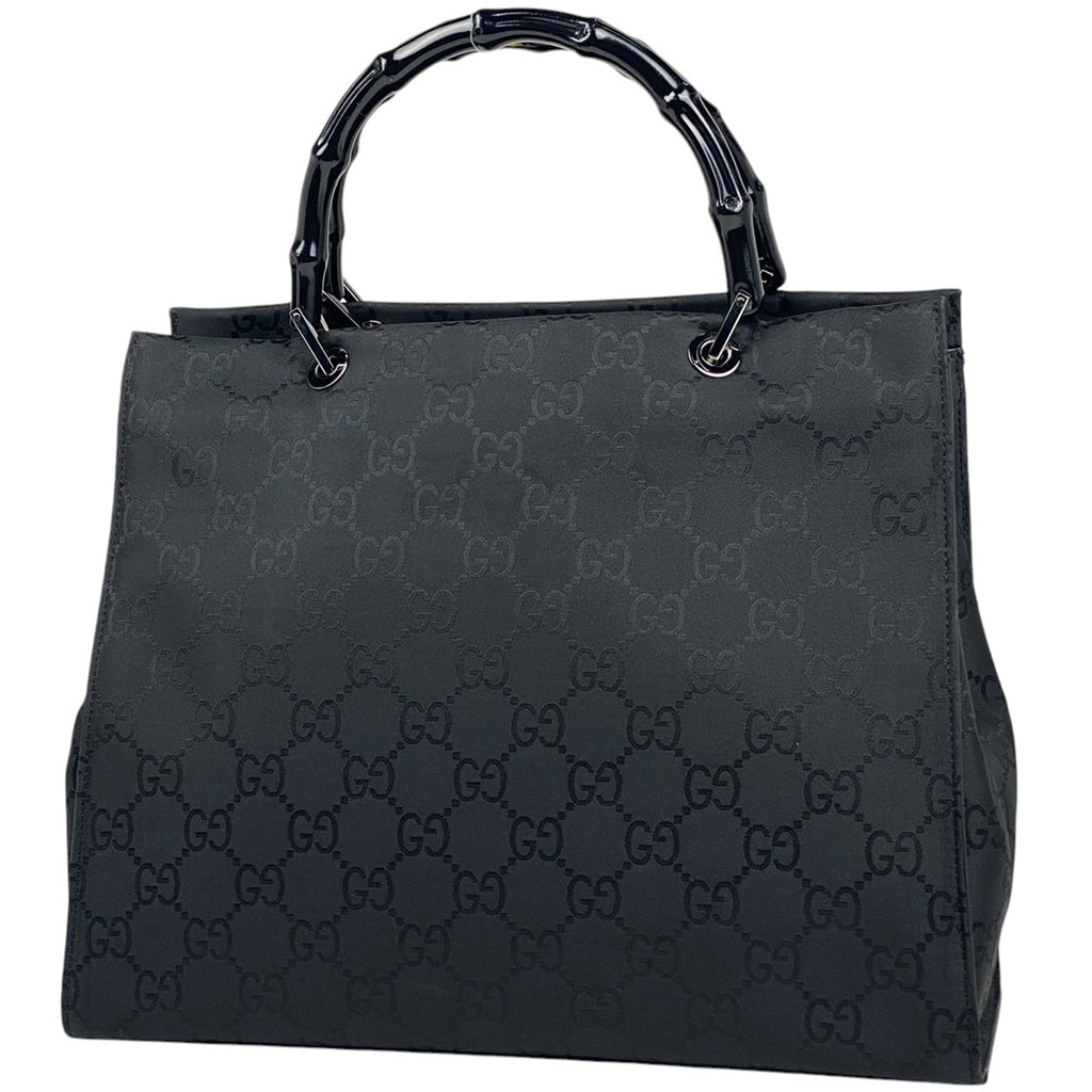グッチ バンブー トートバッグ GG柄 ハンドバッグ トートバッグ ナイロン ブラック 0021010 レディース 【中古】brbag