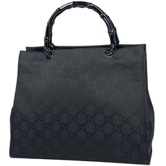 グッチ バンブー トートバッグ GG柄 ハンドバッグ トートバッグ ナイロン ブラック 0021010 レディース 【中古】brbag
