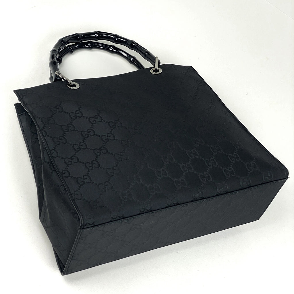 グッチ バンブー トートバッグ GG柄 ハンドバッグ トートバッグ ナイロン ブラック 0021010 レディース 【中古】brbag