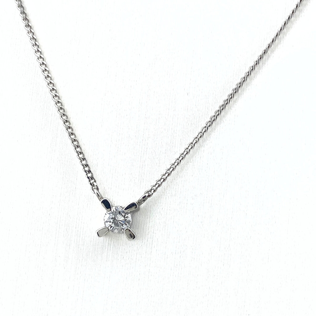 メレダイヤ デザインネックレス プラチナ ペンダント ネックレス Pt850 ダイヤモンド レディース 【中古】nbjwl