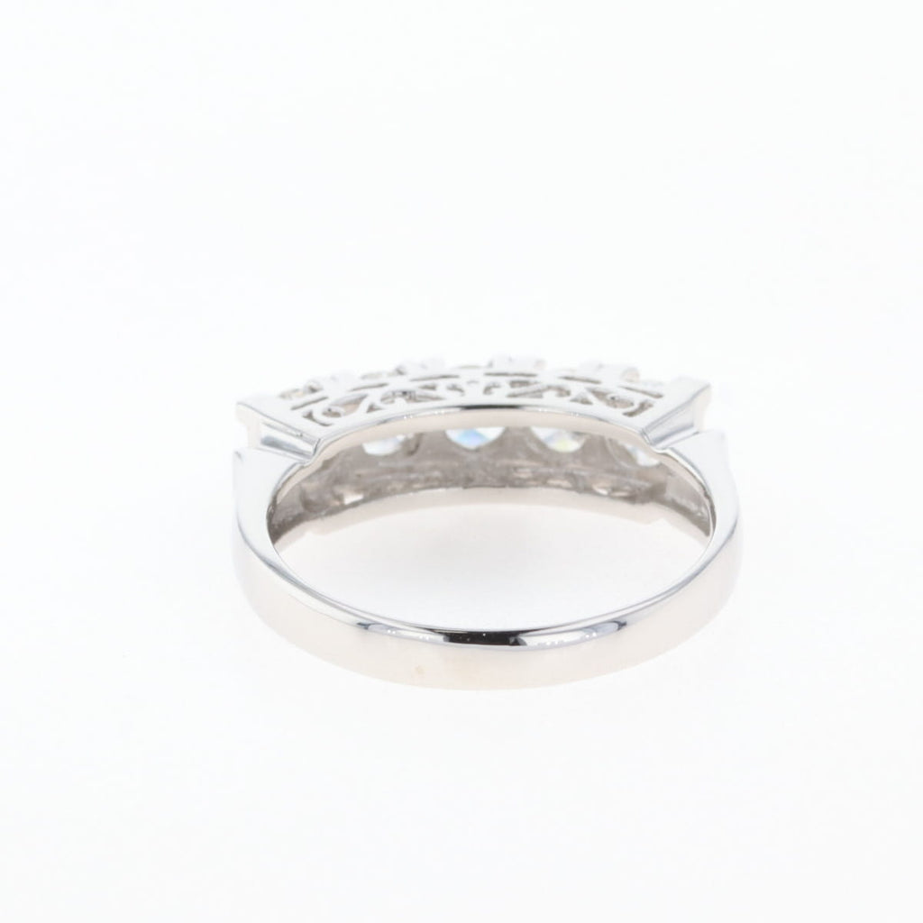 【在庫一掃】 メレダイヤ デザインリング プラチナ 指輪 リング 14号 Pt850 ダイヤモンド レディース 【中古】nbjwl