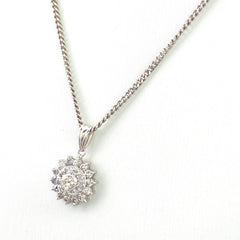 メレダイヤ デザインネックレス プラチナ ペンダント ネックレス Pt900 Pt850 ダイヤモンド レディース 【中古】nbjwl