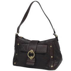 ブルガリ ロゴ ショルダーバッグ ブルガリブルガリ ハンドバッグ ショルダーバッグ レザー ブラウン レディース 【中古】brbag