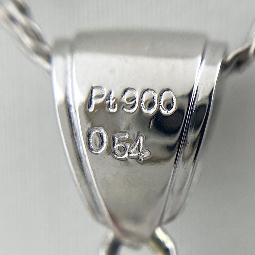 フラワーモチーフ デザインネックレス プラチナ ペンダント メレダイヤ 花 ネックレス Pt900 Pt850 ダイヤモンド レディース 【中古】nbjwl