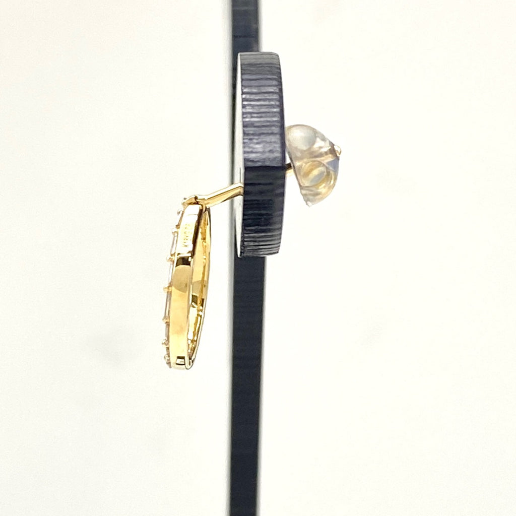 メレダイヤ デザインピアス YG イエローゴールド ピアス K18 ダイヤモンド レディース 【中古】nbjwl