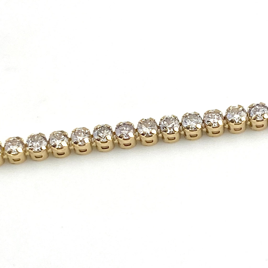 メレダイヤ デザインブレスレット YG イエローゴールド 腕輪 ブレスレット K18 ダイヤモンド レディース 【中古】nbjwl