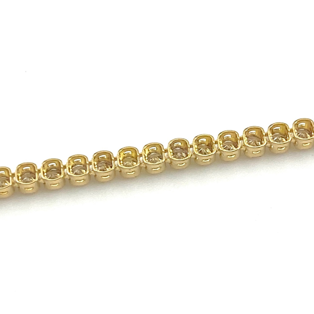 メレダイヤ デザインブレスレット YG イエローゴールド 腕輪 ブレスレット K18 ダイヤモンド レディース 【中古】nbjwl