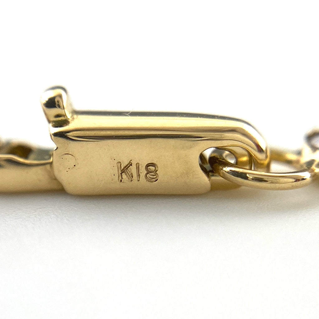 メレダイヤ デザインブレスレット YG イエローゴールド 腕輪 ブレスレット K18 ダイヤモンド レディース 【中古】nbjwl
