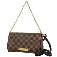 ルイ・ヴィトン フェイボリット PM ハンドバッグ クラッチバッグ 3WAY ショルダーバッグ ダミエ ブラウン N41276 レディース 【中古】brbag