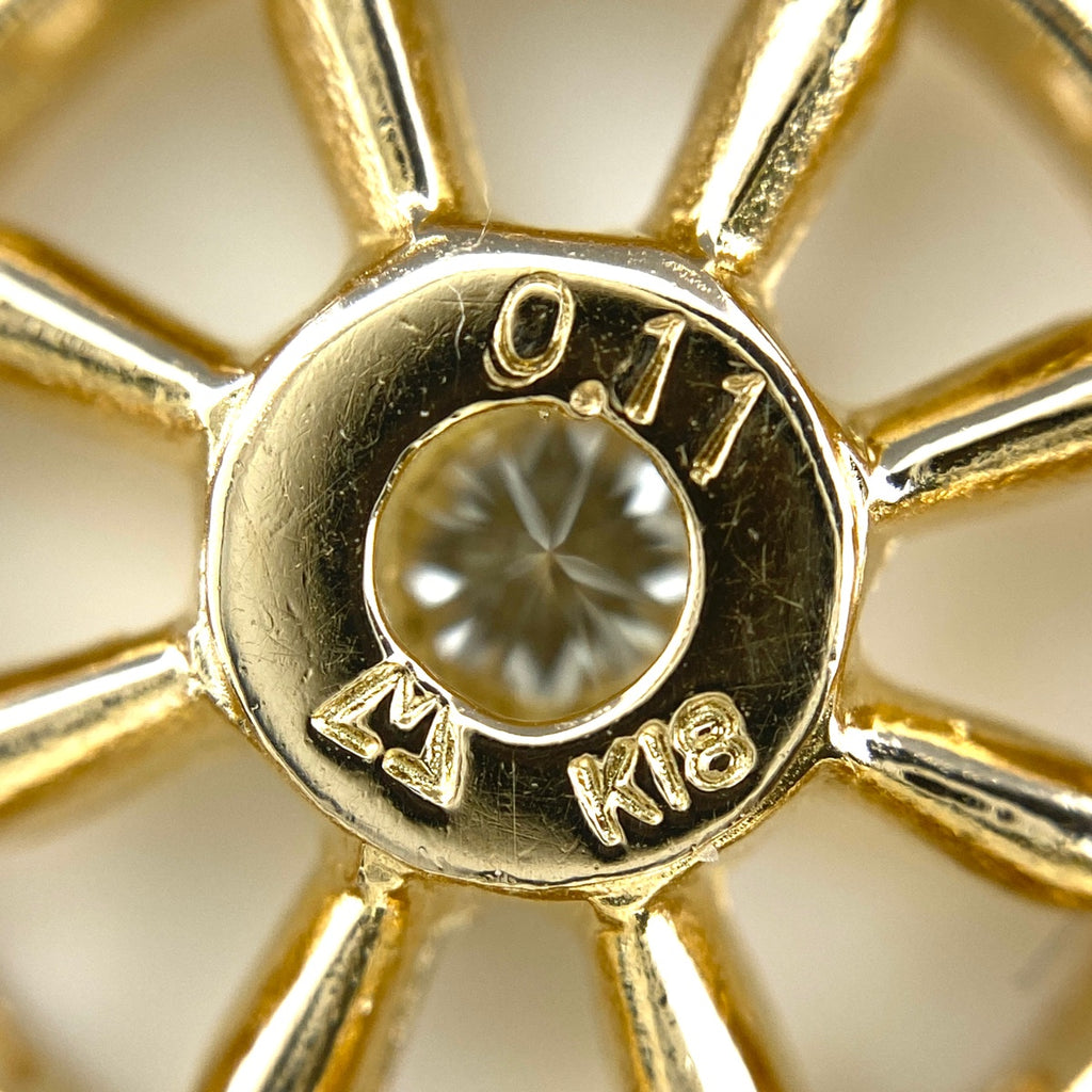 ダイヤモンド ペンダントトップ YG イエローゴールド 舵 ペンダントトップ K18 ダイヤモンド レディース 【中古】nbjwl