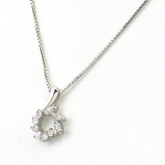 メレダイヤ デザインネックレス プラチナ ペンダント ネックレス Pt900 Pt850 ダイヤモンド レディース 【中古】nbjwl