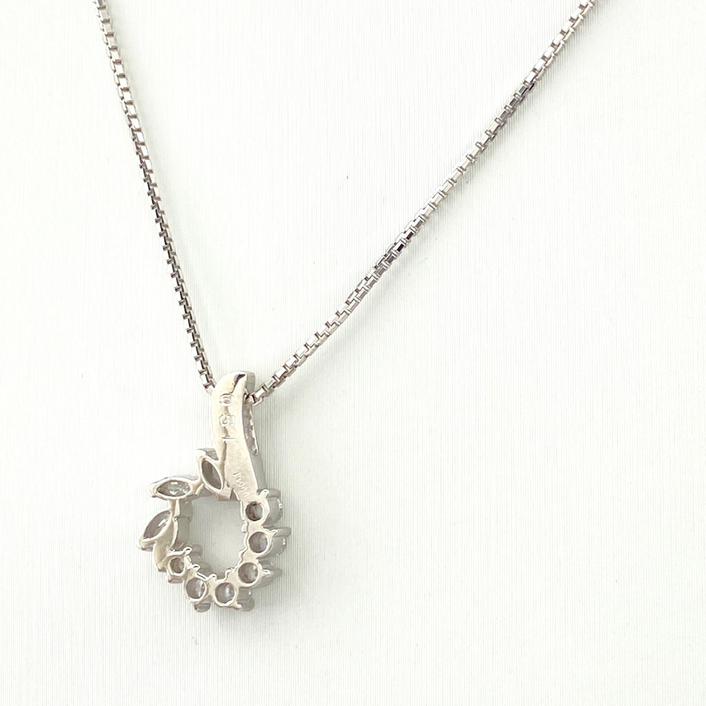 メレダイヤ デザインネックレス プラチナ ペンダント ネックレス Pt900 Pt850 ダイヤモンド レディース 【中古】nbjwl