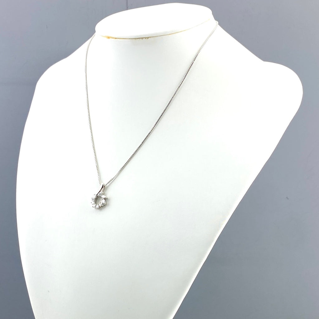 メレダイヤ デザインネックレス プラチナ ペンダント ネックレス Pt900 Pt850 ダイヤモンド レディース 【中古】nbjwl