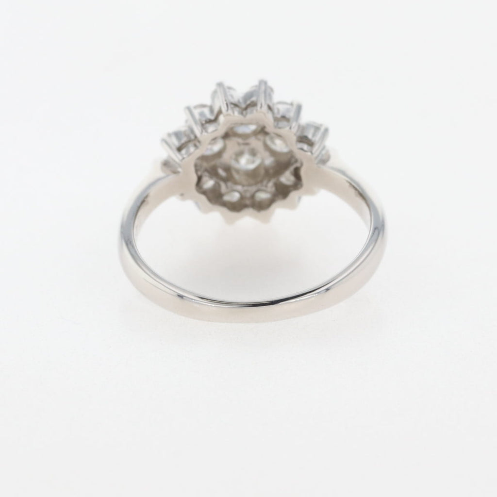 メレダイヤ デザインリング プラチナ 指輪 リング 8号 Pt850 ダイヤモンド レディース 【中古】nbjwl