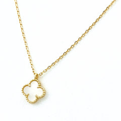 ヴァンクリーフ&アーペル スウィート アルハンブラ ネックレス YG イエローゴールド ペンダント 花 ネックレス 750 シェル レディース 【中古】brjwl