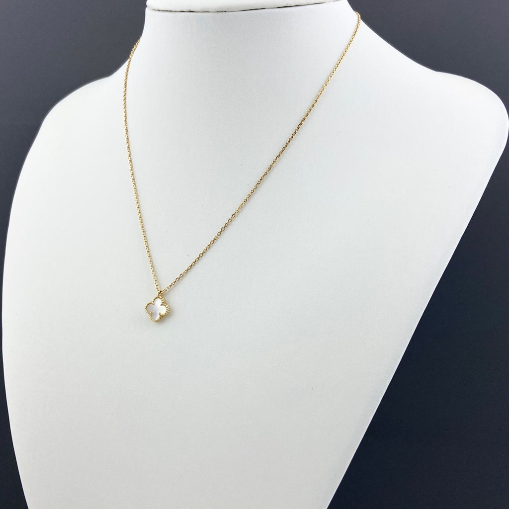 ヴァンクリーフ＆アーペル スウィート アルハンブラ ネックレス YG イエローゴールド ペンダント 花 ネックレス 750 シェル レディース 【中古】brjwl