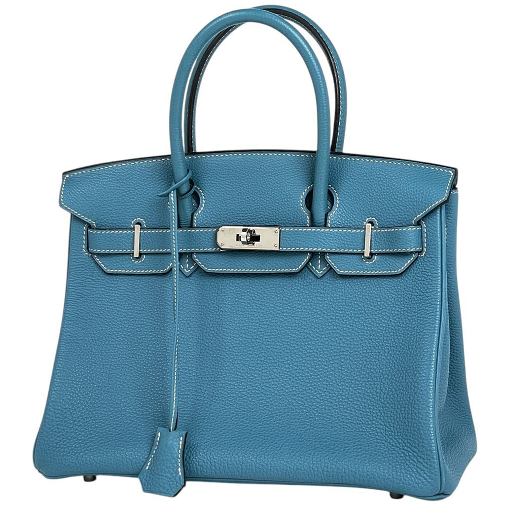 エルメス バーキン 30 手提げ ハンドバッグ トゴ ブルージーン □J レディース 【中古】brbag