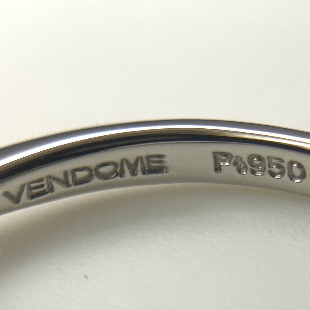 ヴァンドーム青山 ダイヤモンド デザインリング プラチナ 指輪 メレダイヤ リング 12号 Pt950 ダイヤモンド レディース 【中古】brjwl