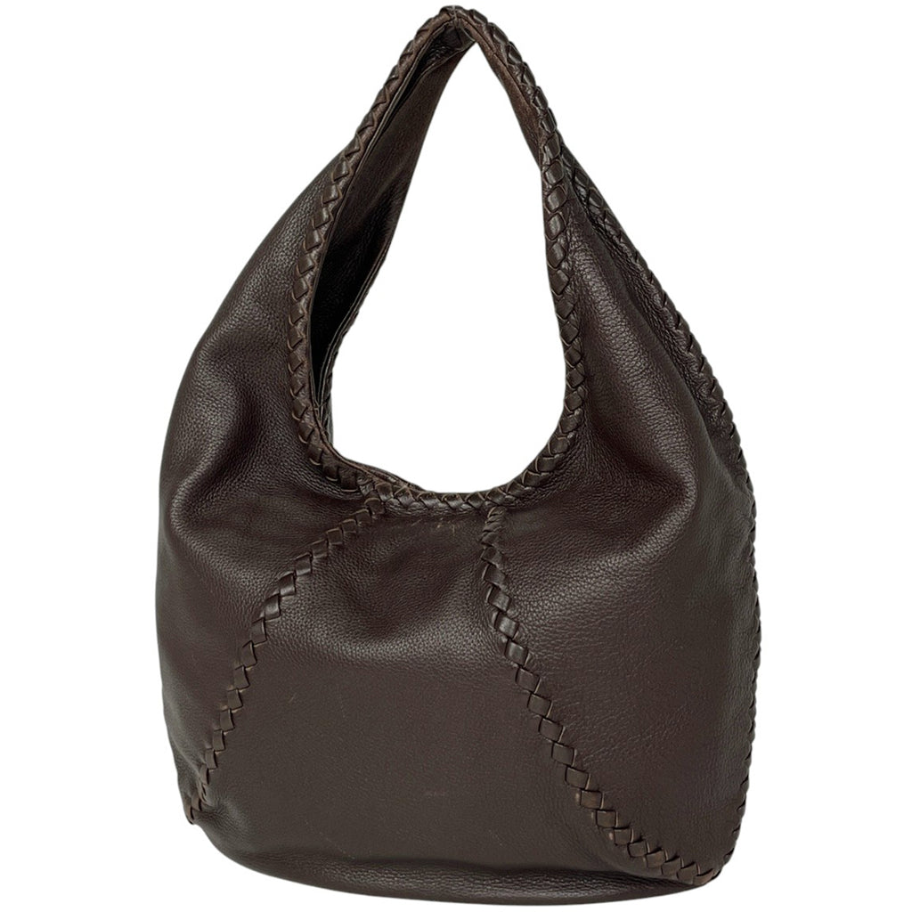 ボッテガヴェネタ イントレチャート ショルダーバッグ ワンショルダー チェルボ ショルダーバッグ レザー ブラウン 212741 レディース 【中古】brbag