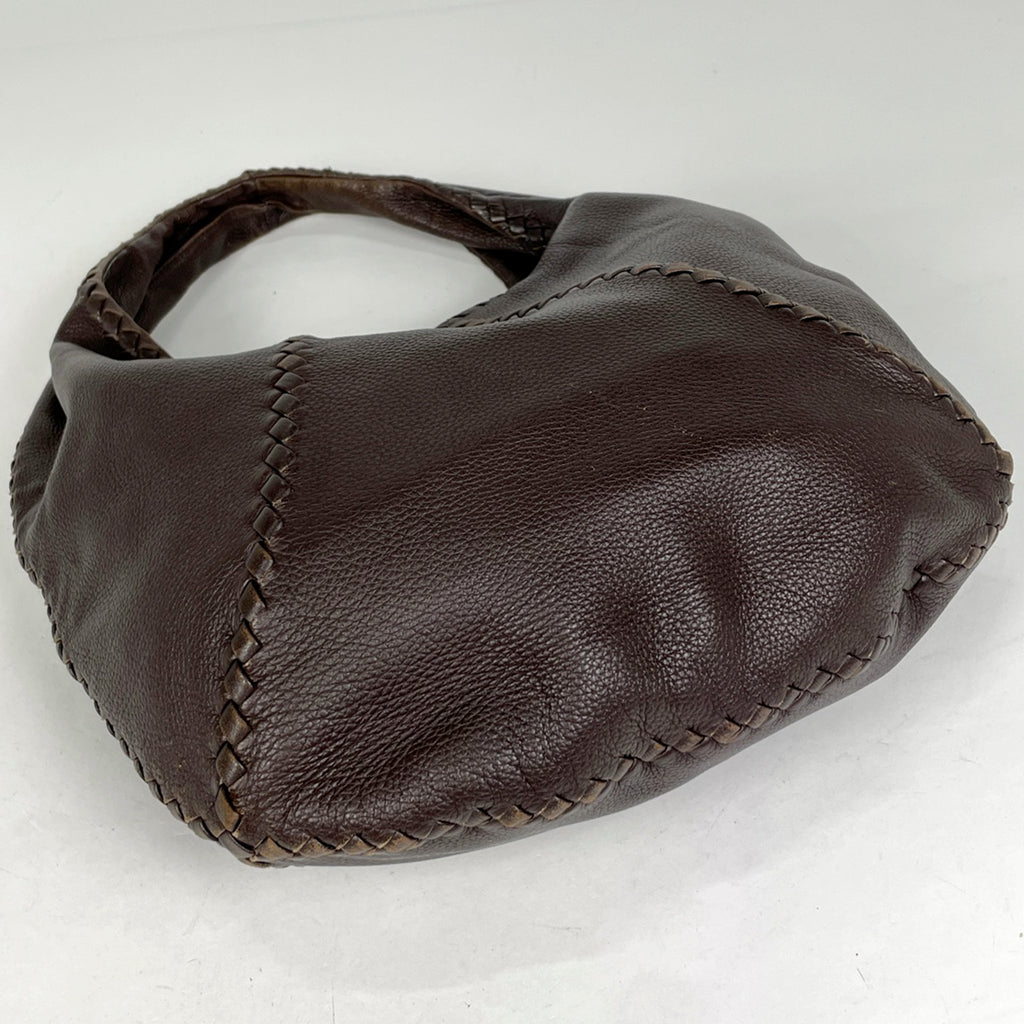 ボッテガヴェネタ イントレチャート ショルダーバッグ ワンショルダー チェルボ ショルダーバッグ レザー ブラウン 212741 レディース 【中古】brbag