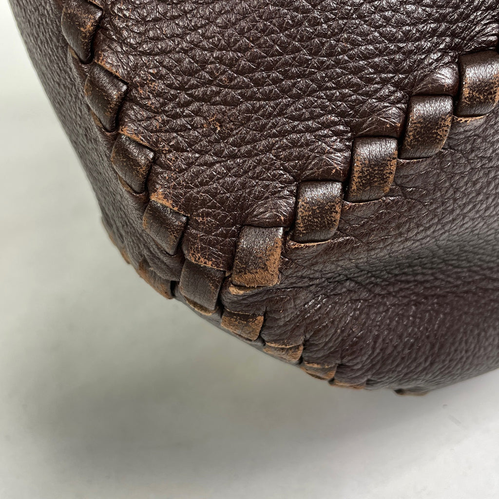 ボッテガヴェネタ イントレチャート ショルダーバッグ ワンショルダー チェルボ ショルダーバッグ レザー ブラウン 212741 レディース 【中古】brbag