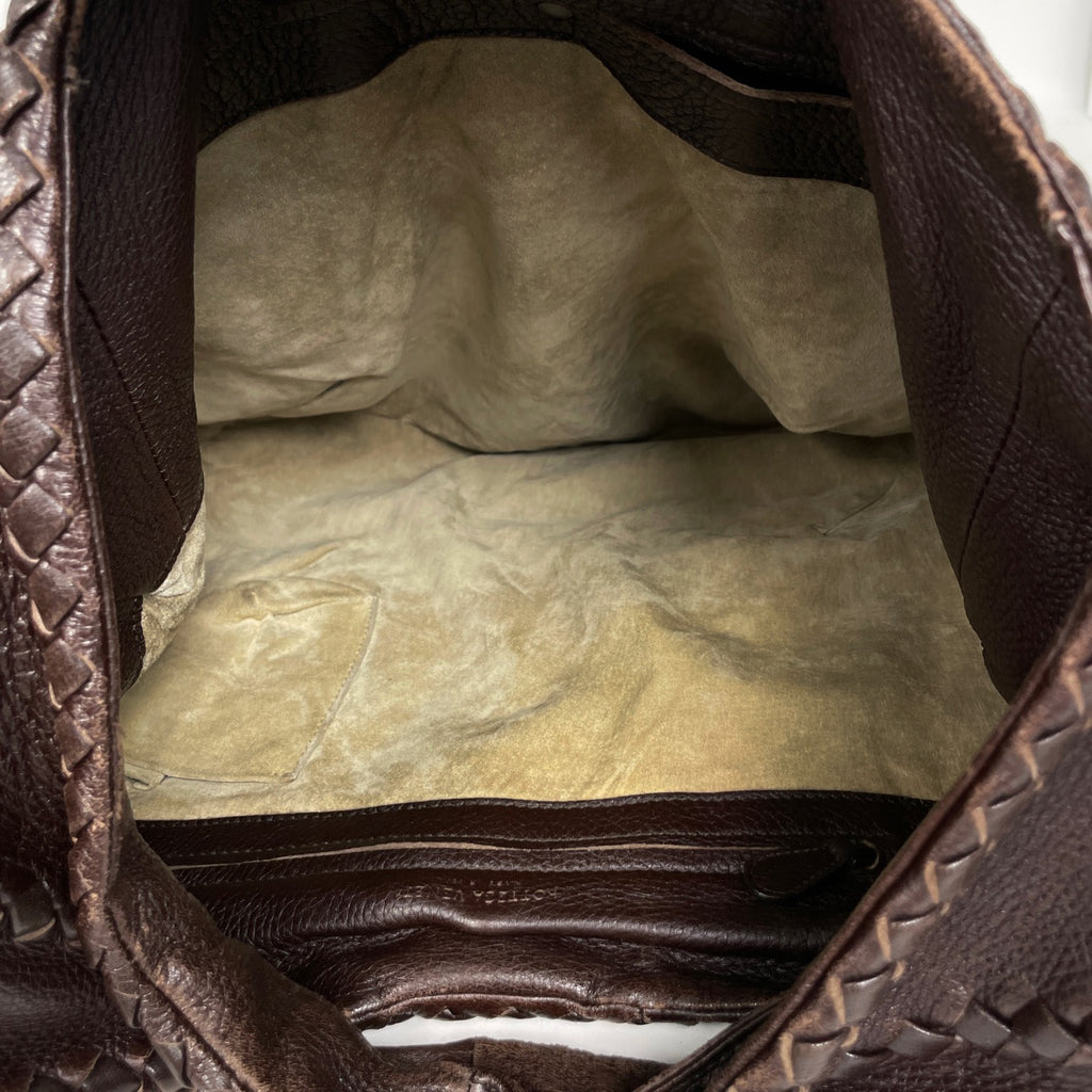 ボッテガヴェネタ イントレチャート ショルダーバッグ ワンショルダー チェルボ ショルダーバッグ レザー ブラウン 212741 レディース 【中古】brbag