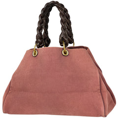 ボッテガヴェネタ トートバッグ 編み込み ショルダーバッグ トートバッグ キャンバス ピンク レディース 【中古】brbag