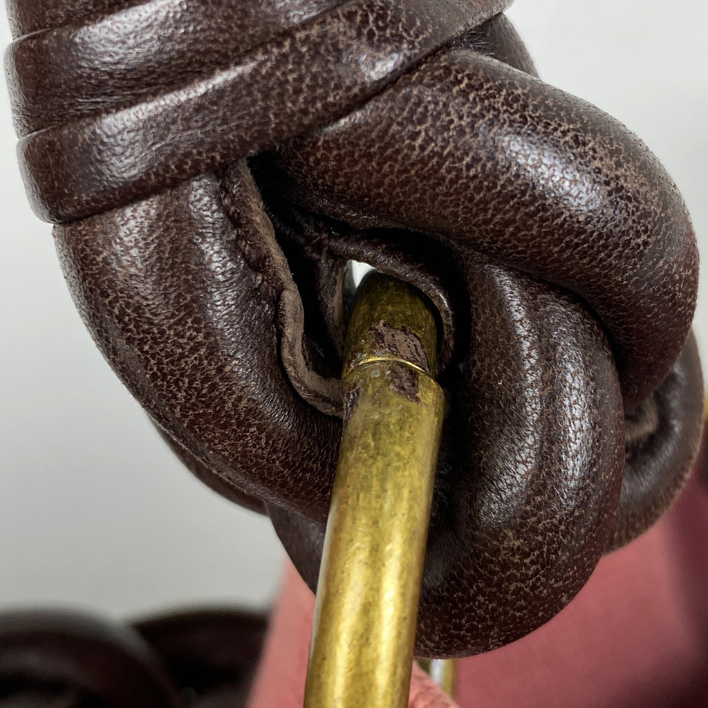 ボッテガヴェネタ トートバッグ 編み込み ショルダーバッグ トートバッグ キャンバス ピンク レディース 【中古】brbag