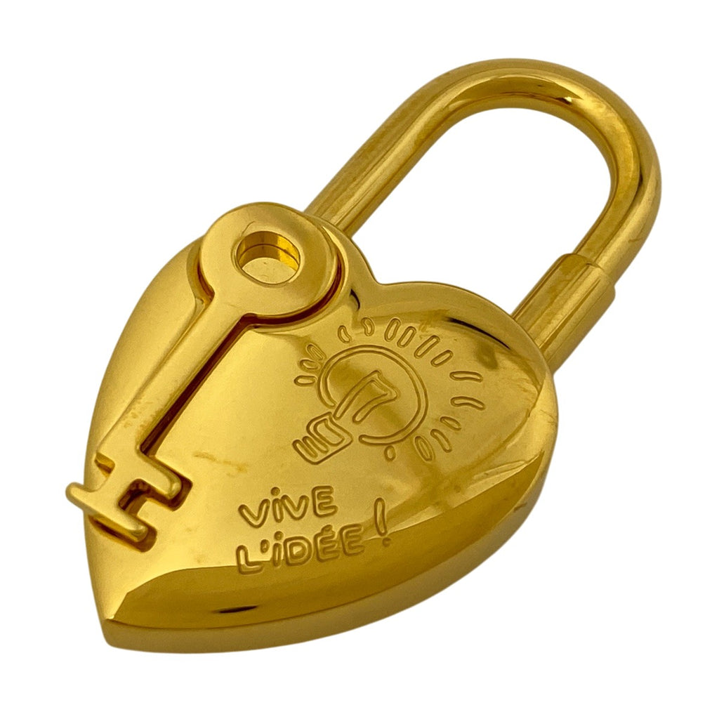 エルメス ヴィヴィリデ ハートカデナ チャーム ペンダントトップ ファンタジー ハート キー 2004年限定 バッグチャーム GP ゴールド レディース 【中古】bracc