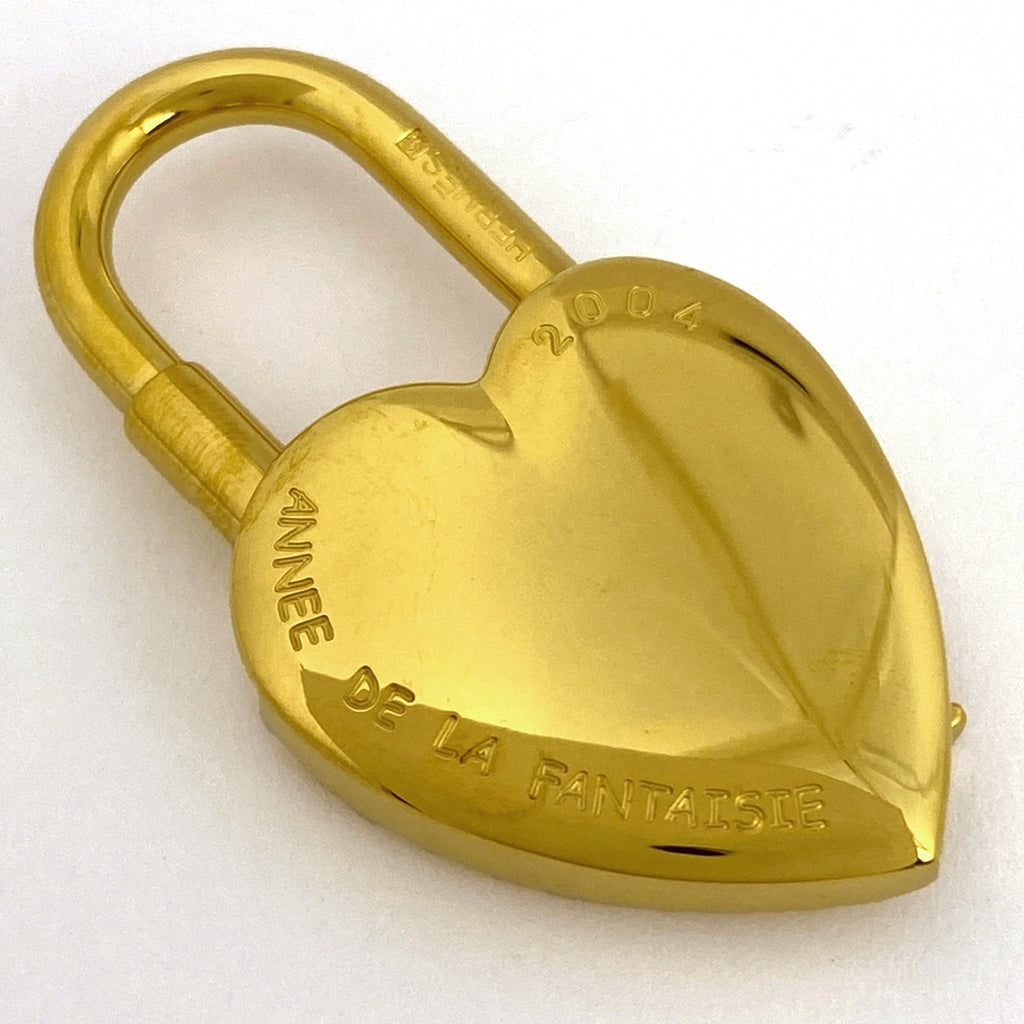 エルメス ヴィヴィリデ ハートカデナ チャーム ペンダントトップ ファンタジー ハート キー 2004年限定 バッグチャーム GP ゴールド レディース 【中古】bracc
