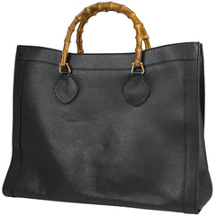 グッチ バンブー トートバッグ ハンドバッグ 竹 オールドグッチ 00211860259 トートバッグ レザー ブラック レディース 【中古】brbag