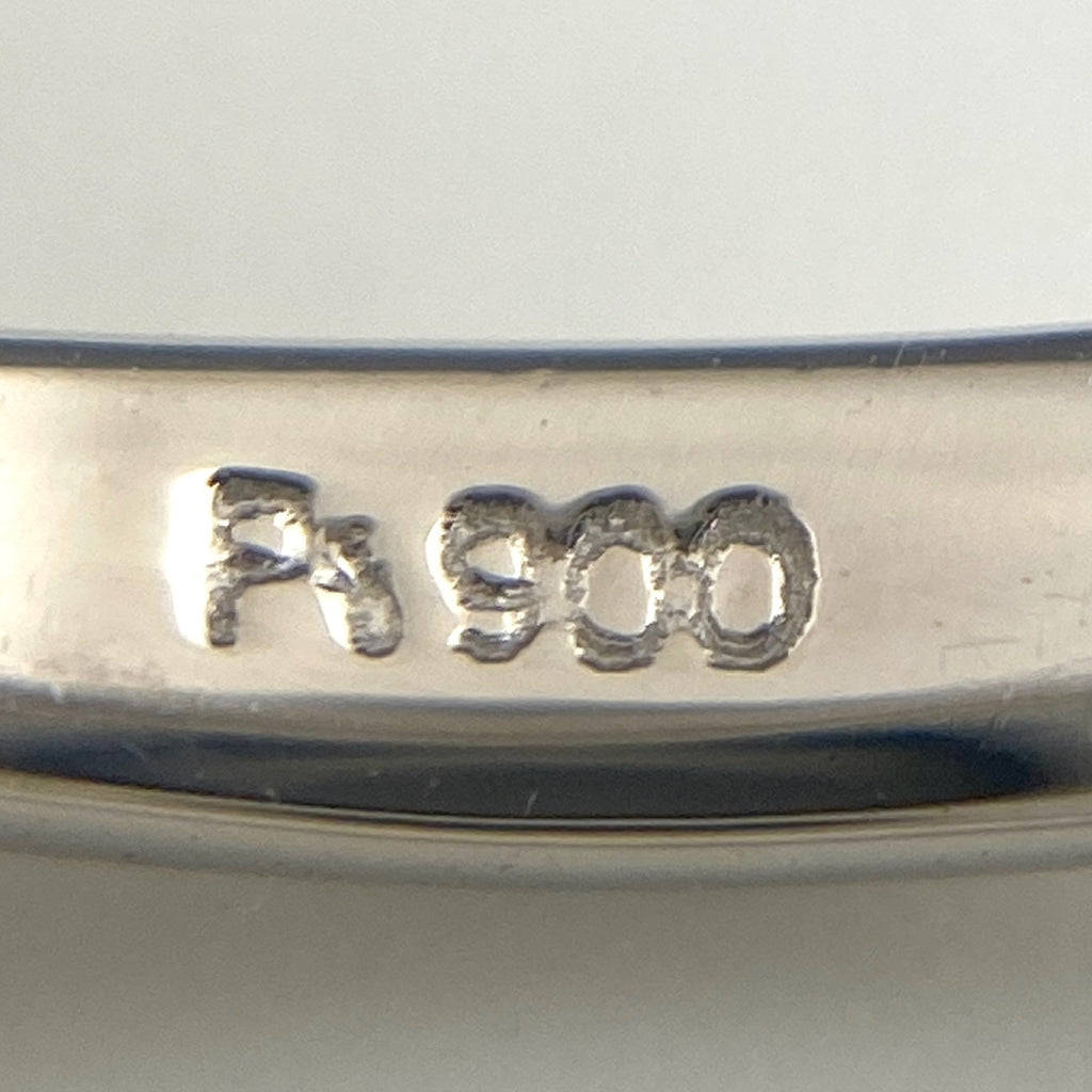 アクアマリン デザインリング プラチナ 指輪 メレダイヤ リング 11.5号 Pt900 アクアマリン ダイヤモンド レディース 【中古】nbjwl