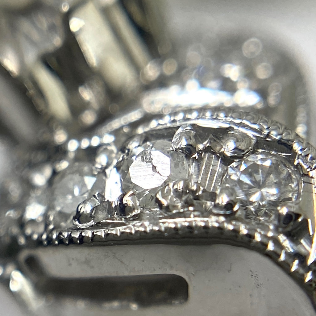 ダイヤモンド デザインリング プラチナ 指輪 メレダイヤ リング 10.5号 Pt900 ダイヤモンド レディース 【中古】nbjwl