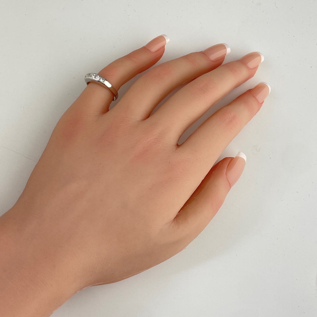 メレダイヤ デザインリング プラチナ 指輪 リング 12号 Pt900 ダイヤモンド レディース 【中古】nbjwl