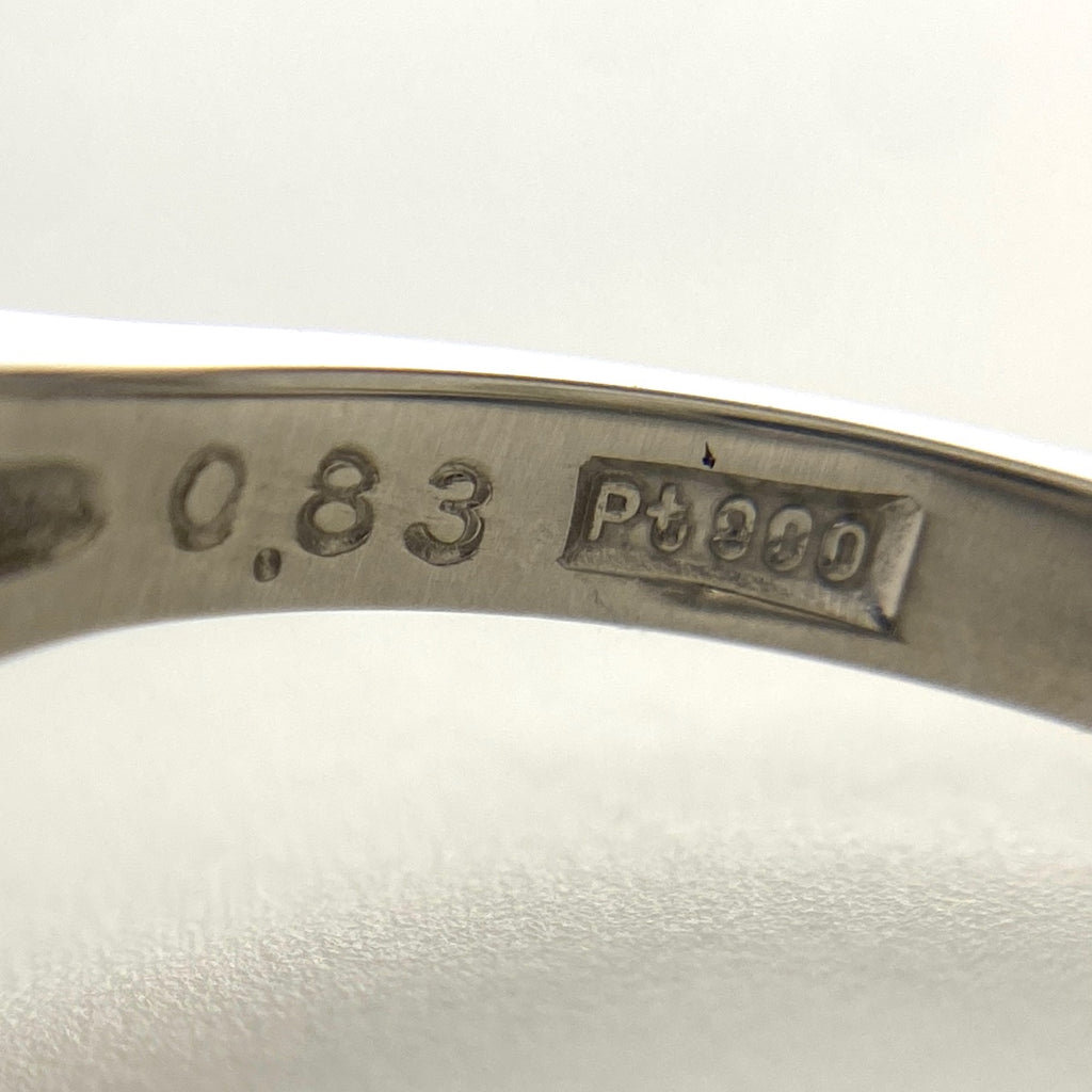 サファイア デザインリング プラチナ 指輪 メレダイヤ リング 12号 Pt900 サファイア ダイヤモンド レディース 【中古】nbjwl