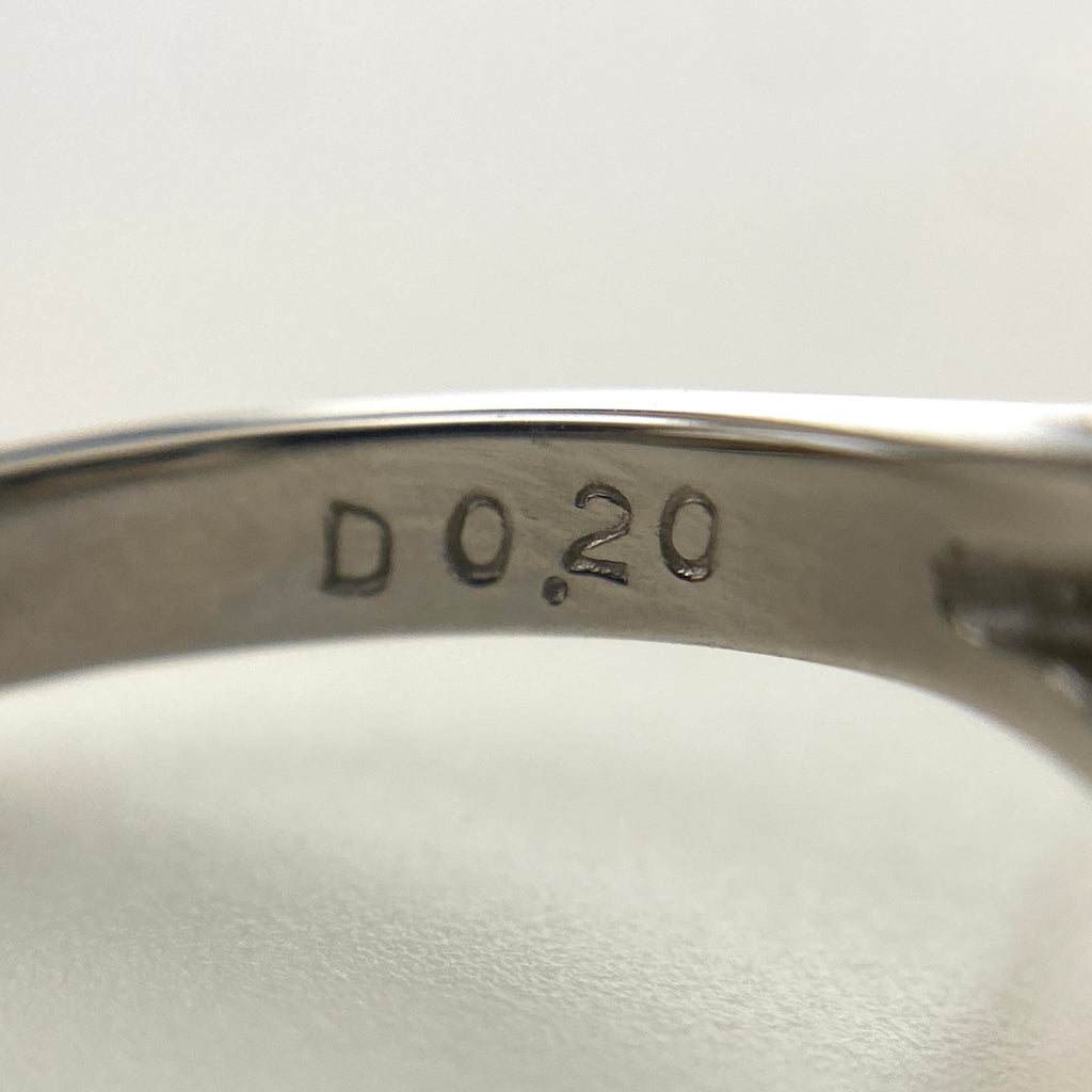 サファイア デザインリング プラチナ 指輪 メレダイヤ リング 12号 Pt900 サファイア ダイヤモンド レディース 【中古】nbjwl