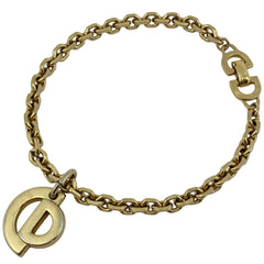 クリスチャンディオール ロゴ ブレスレッド 腕輪 ブレスレット GP ゴールド レディース 【中古】bracc