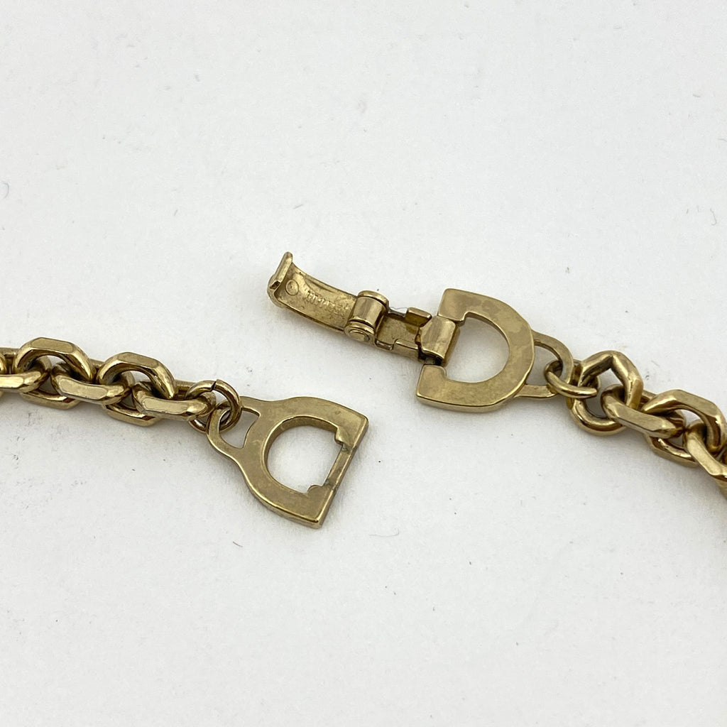 クリスチャンディオール ロゴ ブレスレッド 腕輪 ブレスレット GP ゴールド レディース 【中古】bracc