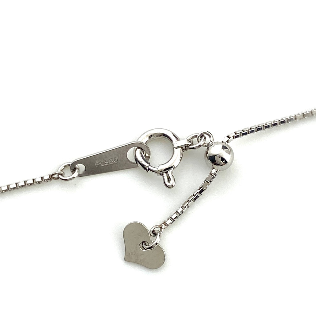 グリーングロッシュラーガーネット デザインネックレス プラチナ ペンダント メレダイヤ ダイヤモンド ネックレス Pt900 Pt850 グリーングロッシュラーガーネット レディース 【中古】nbjwl